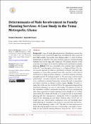 Cover image for Determinants of Male Involvement in Family Planning Services: A Case Study in the Tema Metropolis, Ghana