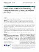 Cover image for Governance of Food and Nutrition Security in Eswatini: An Analysis of Government Policies and Reports