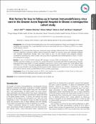 Cover image for Risk Factors for Loss to Follow-Up in Human Immunodeficiency Virus Care in the Greater Accra Regional Hospital in Ghana: A Retrospective Cohort Study